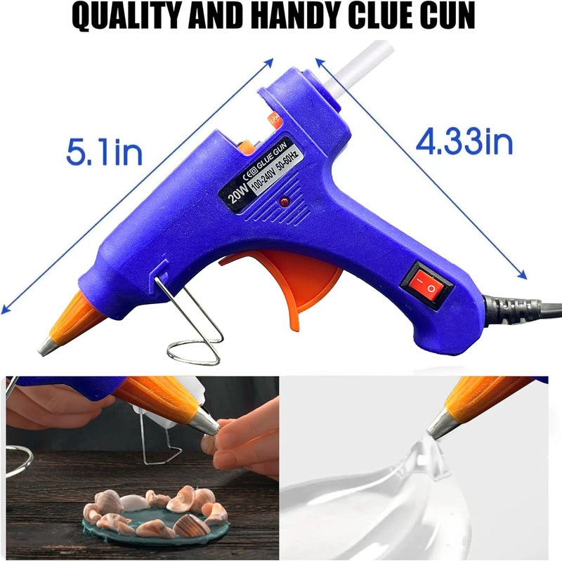 FYOUNG Mini Hot Glue Gun 10pcs Glue Stick Hot Glue Gun Set For Quick Repair Artist DIY Art Home 20w Rose Red - Image 2